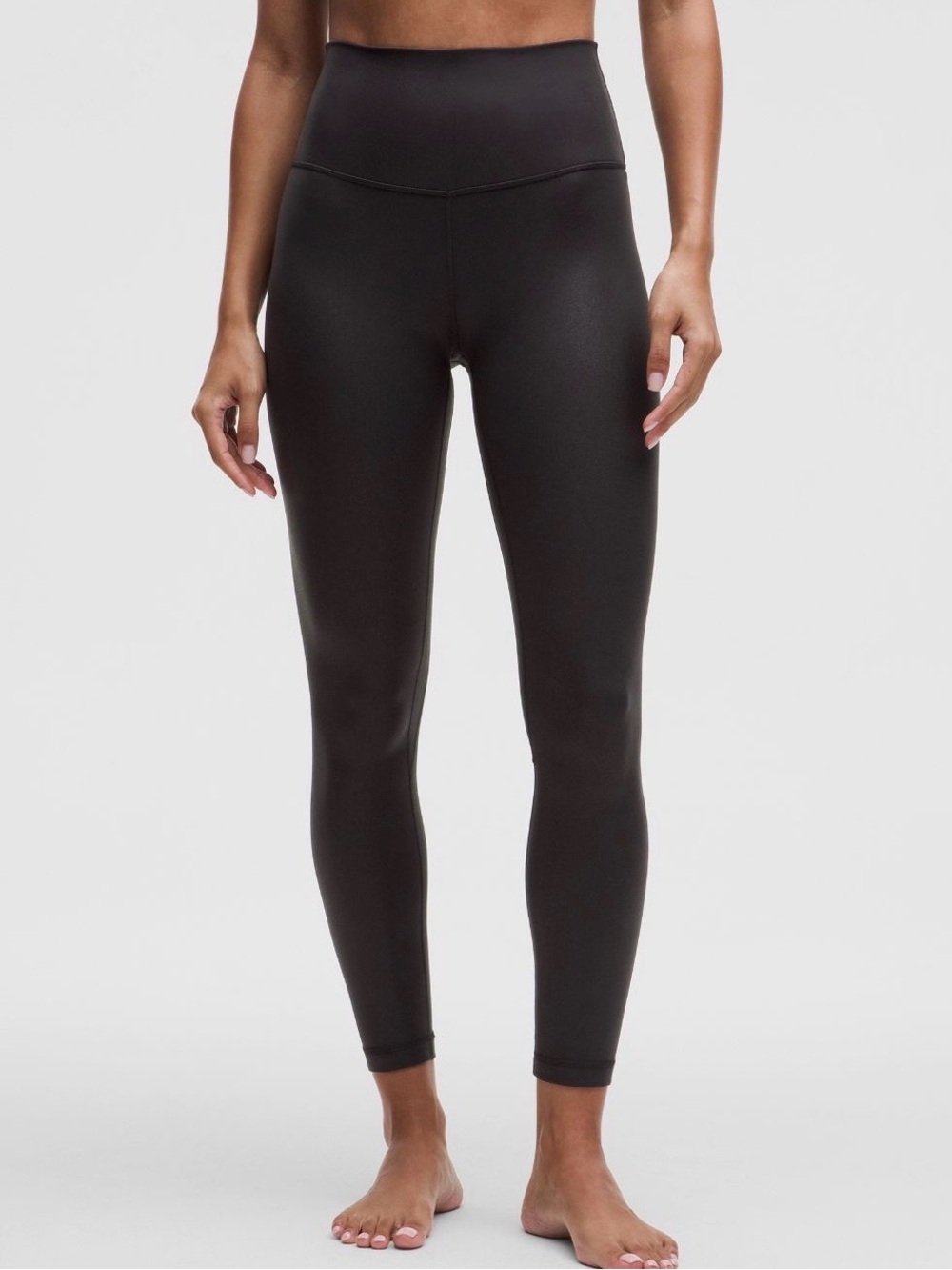Lululemon Align High Rise Pants 25” black shimmer, sz 4